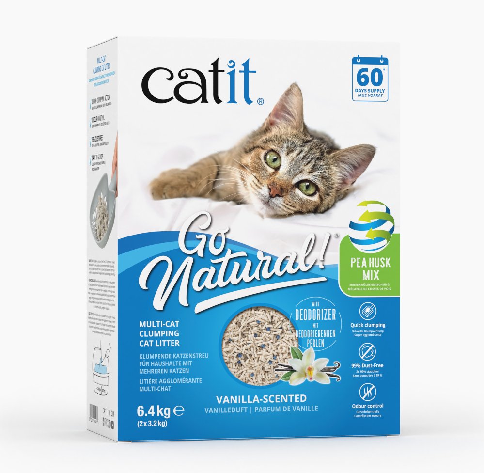 Catit Go Natural! Erbse + Bentonit Vanille - 6,4 kg