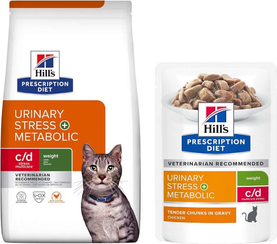 8 kg Hill's Prescription Diet + 12 x 85 g passendes Nassfutter gratis! - c/d Urinary Stress + Metabolic