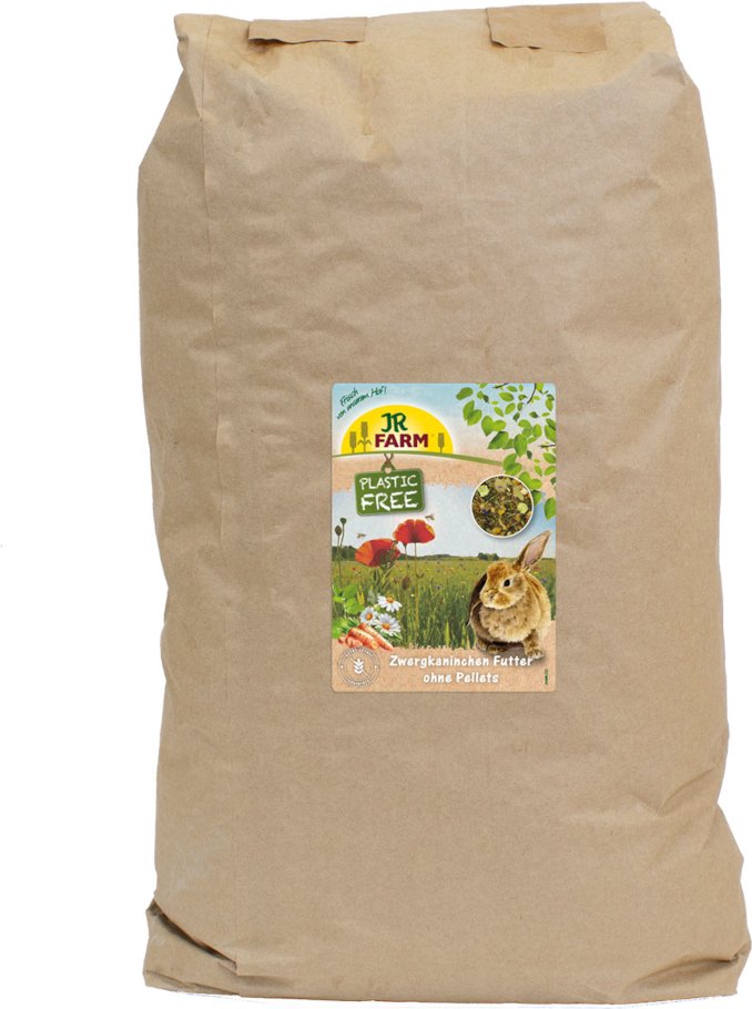 JR Farm Plastic Free Zwergkaninchen ohne Pellets - 5 kg