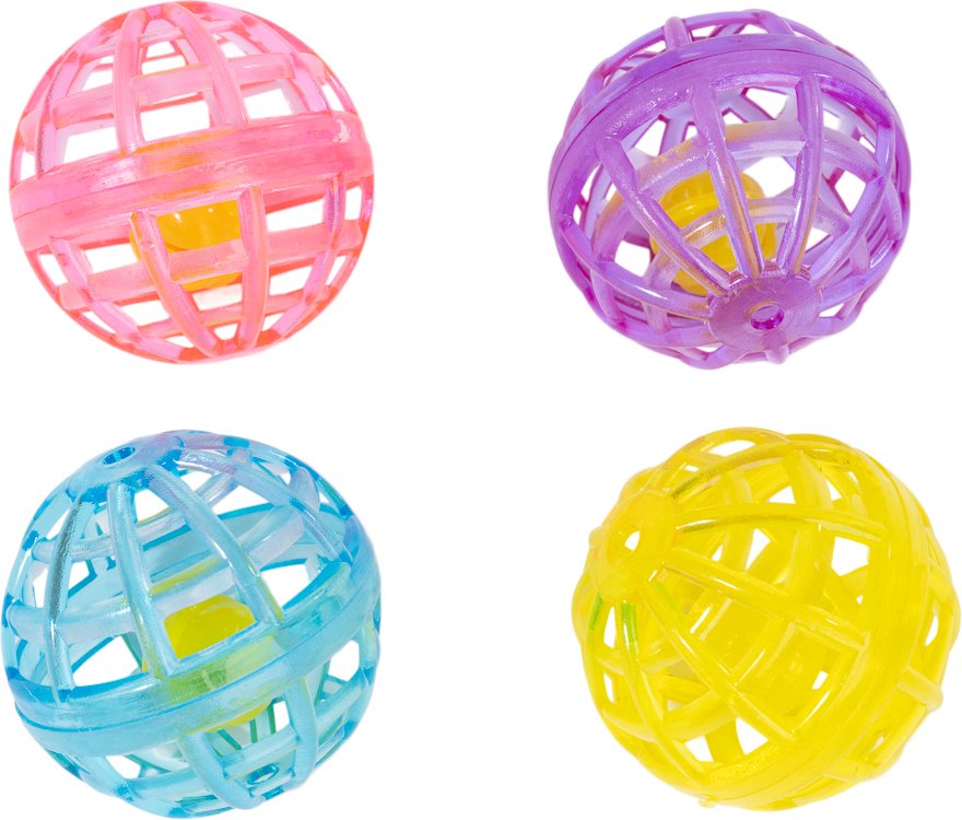 zooplus Basics Katzenspielzeug Glockenbälle - 4 Stück