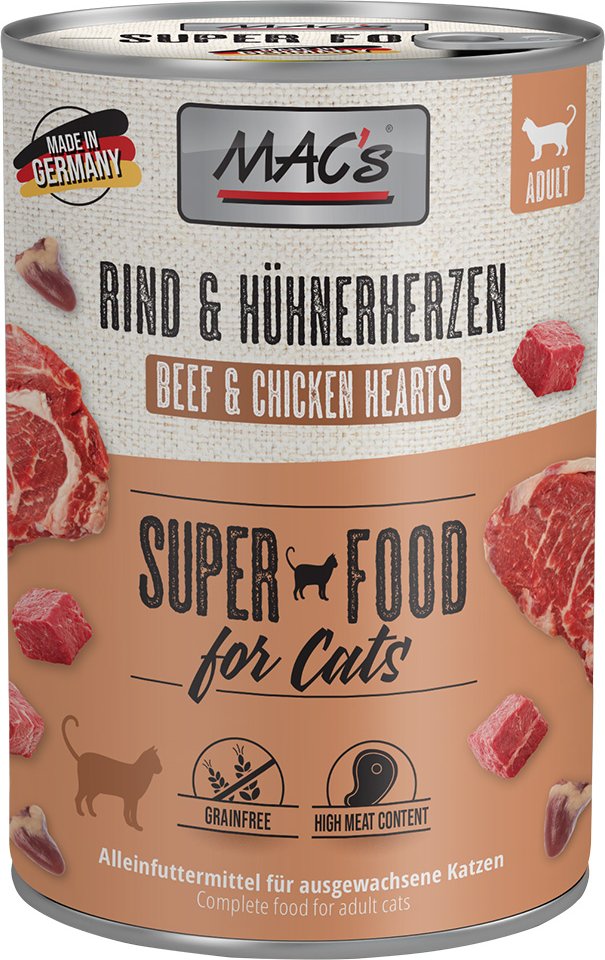 Sparpaket MAC´s Cat 24 x 400 g - Mixpaket Geflügel, Fleisch, Fisch (4 Sorten)