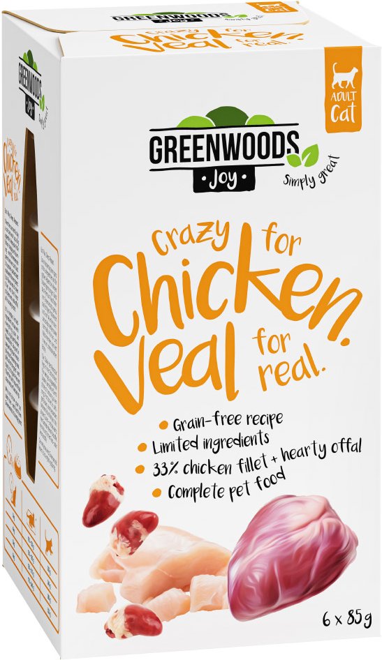 Greenwoods Joy Hühnerfilet mit Kalb 6 x 85 g