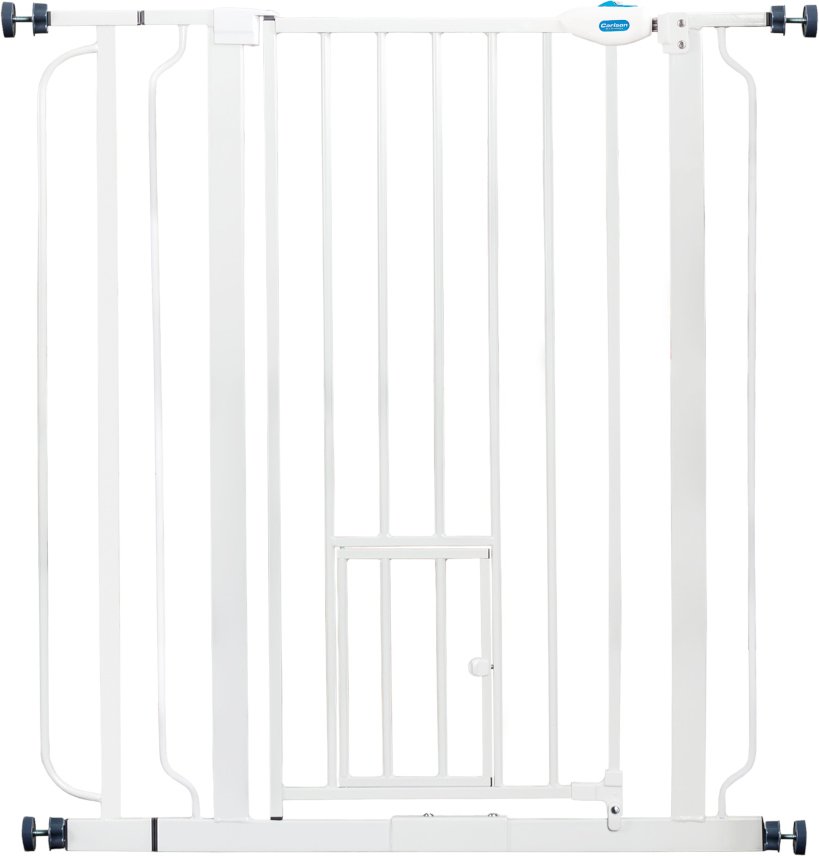 Carlson Absperrgitter Pet Gate extra hoch mit Katzentür - Höhe 91,44 cm, Breite 73,66 bis 92,71 cm