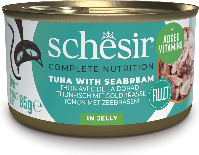 Schesir Complete Nutrition Filet in Gelee 6 x 85 g - Thunfisch mit Dorade
