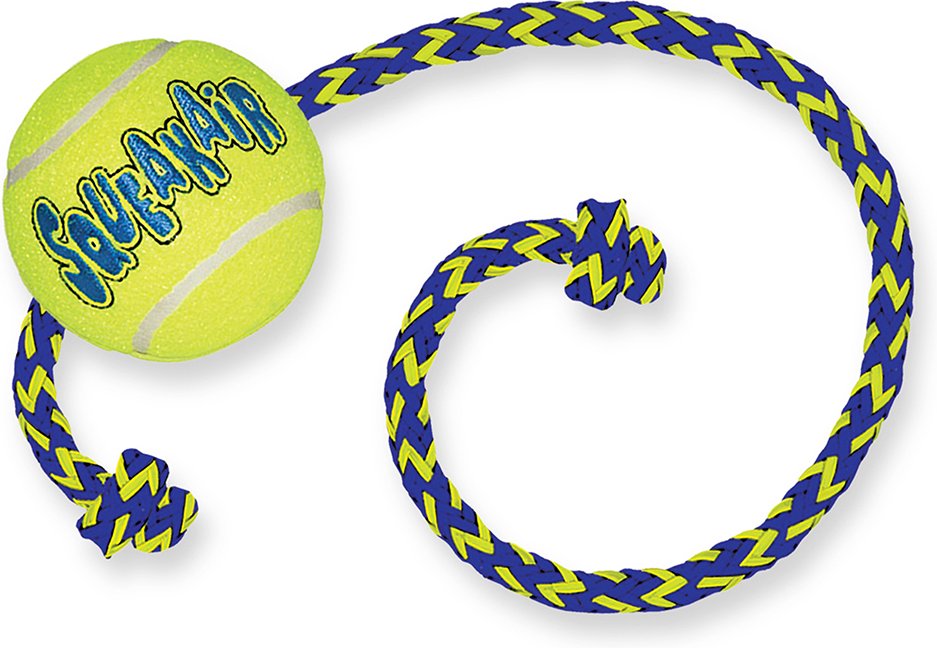 Thumbnail - KONG SqueakAir Ball mit Seil - M/L