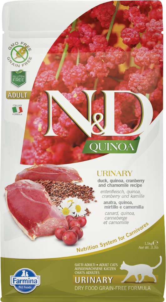 Farmina N&D Quinoa Urinary Ente, Quinoa, Cranberry & Kamille Adult - 1,5 kg