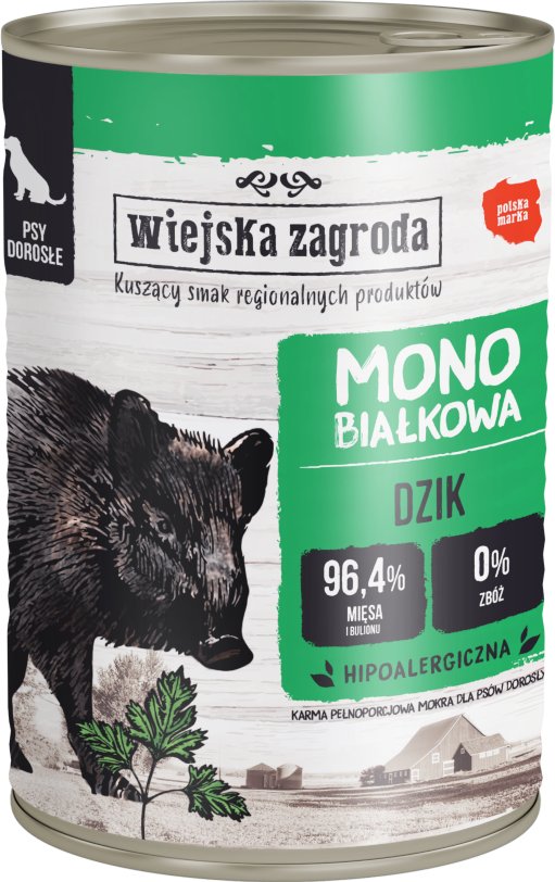Wiejska Zagroda Dog 12 x 400 g - Wildschwein