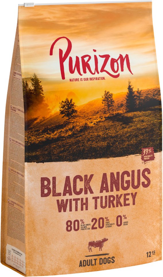 Purizon Black-Angus-Rind mit Truthahn Adult - getreidefrei - Sparpaket: 2 x 12 kg