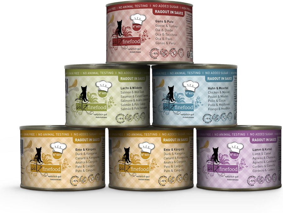 Sparpaket catz finefood Ragout 24 x 190 g - Mix (5 Sorten)