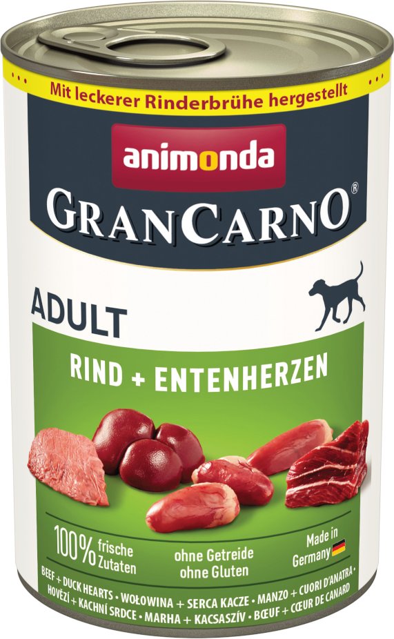 Sparpaket animonda GranCarno Original 24 x 400 g - Rind + Entenherzen
