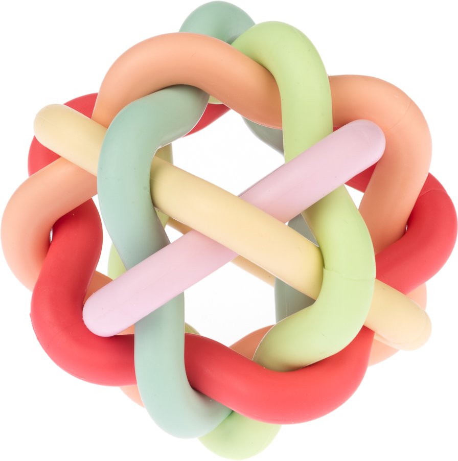 TIAKI Hundespielzeug TPR Regenbogenball - Ø 10,5 cm