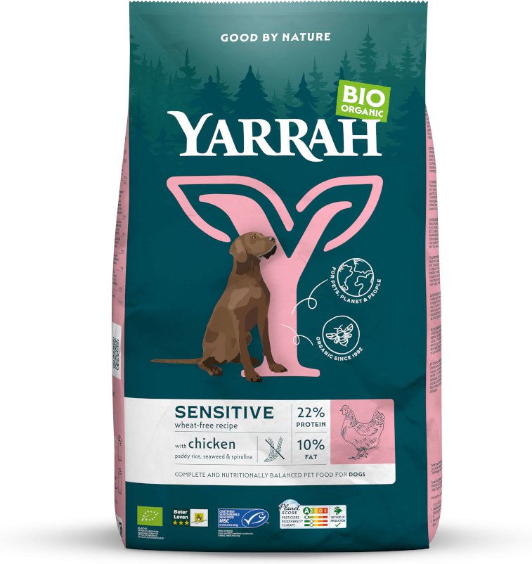 Yarrah Bio Sensitive mit Bio Huhn & Bio Reis - 2 kg