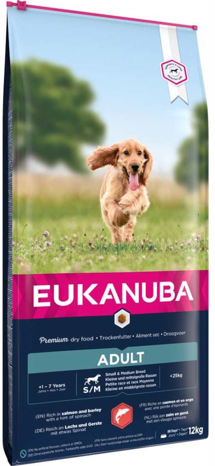 Thumbnail - Eukanuba Adult Small & Medium Breed Lachs - 12 kg