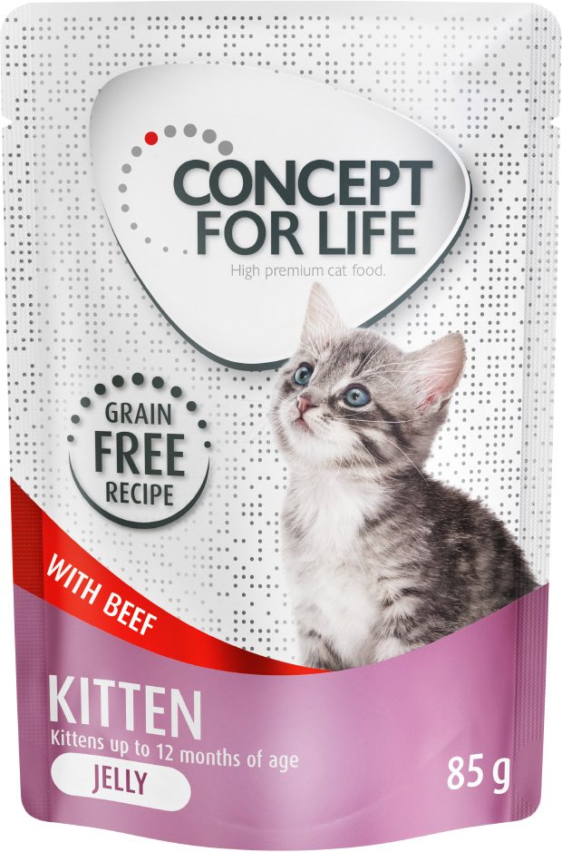 Concept for Life Kitten mit Rind getreidefrei - in Gelee - 12 x 85 g
