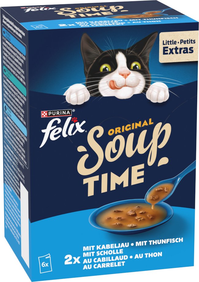 Felix Soup Time Original 6 x 48 g - Geschmacksvielfalt aus dem Wasser