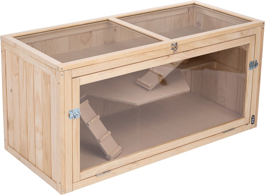 TIAKI Hamsterkäfig aus Holz XL - L 115 x B 50 x H 55,3 cm