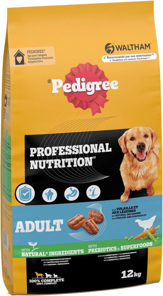 Pedigree Professional Nutrition Adult mit Geflügel & Gemüse - 12 kg