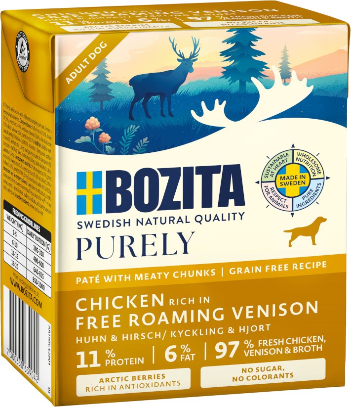 Thumbnail - Sparpaket Bozita Purely Paté 24 x 370 g - mit Hirsch