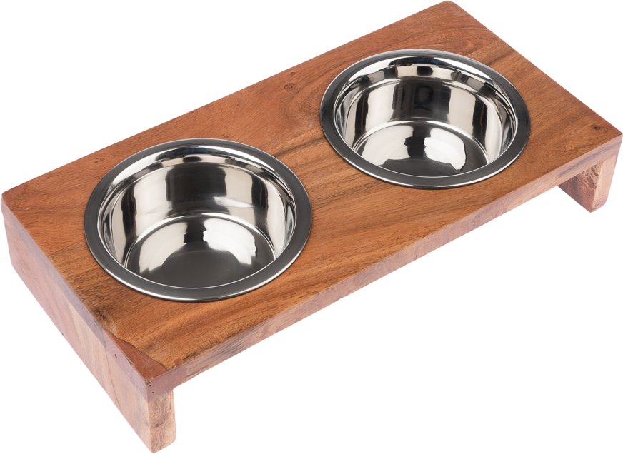 Modern Living Napfbar aus Holz Nellore - 2 x 400 ml, Ø 13 cm