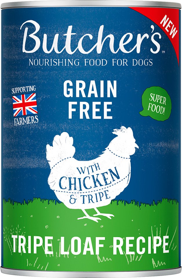 Sparpaket Butcher's Original Getreidefrei für Hunde 48 x 400 g - mit Huhn & Kutteln Pastete