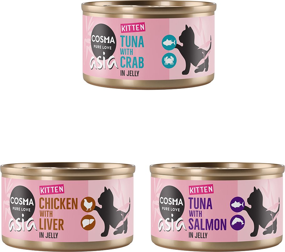 Sparpaket Cosma Asia Kitten 12 x 85 g - Mixpack