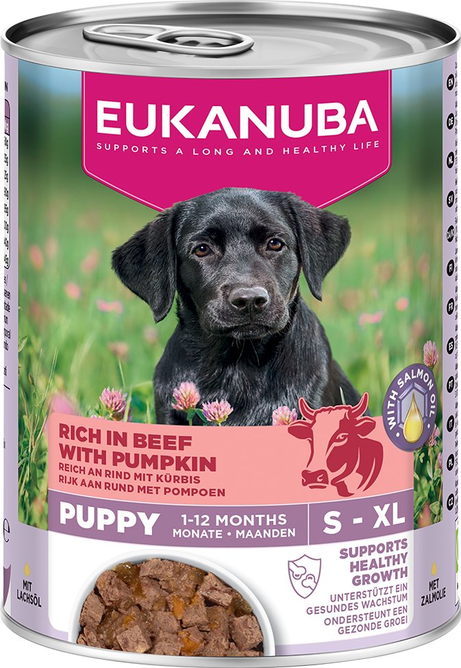 Eukanuba Puppy Reich an Rind mit Kürbis - 400 g