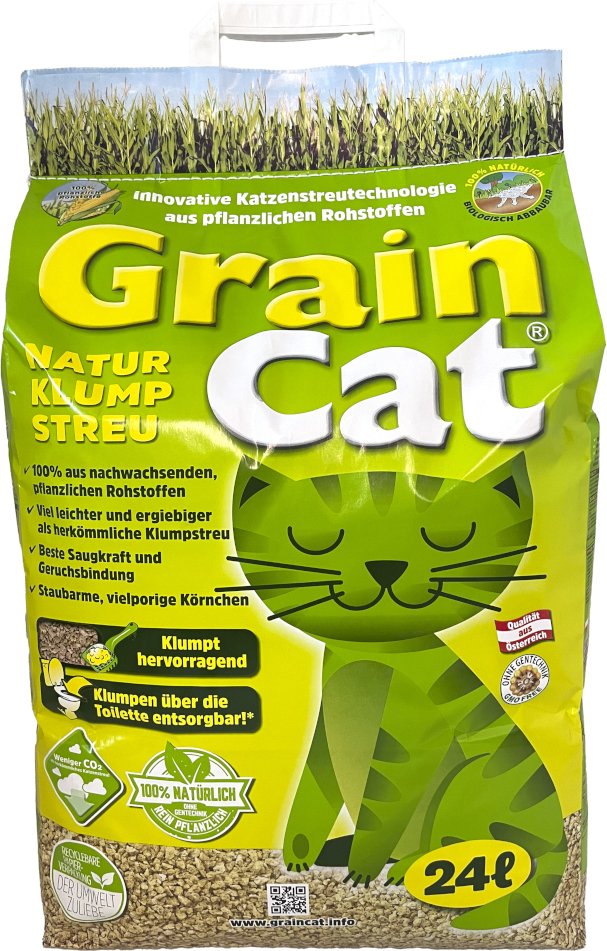 GrainCat Katzenstreu - 24 l (7 kg)