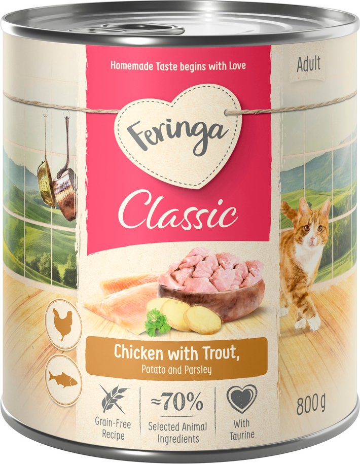 Sparpaket Feringa Classic Meat Menü 24 x 800 g Forelle & Huhn