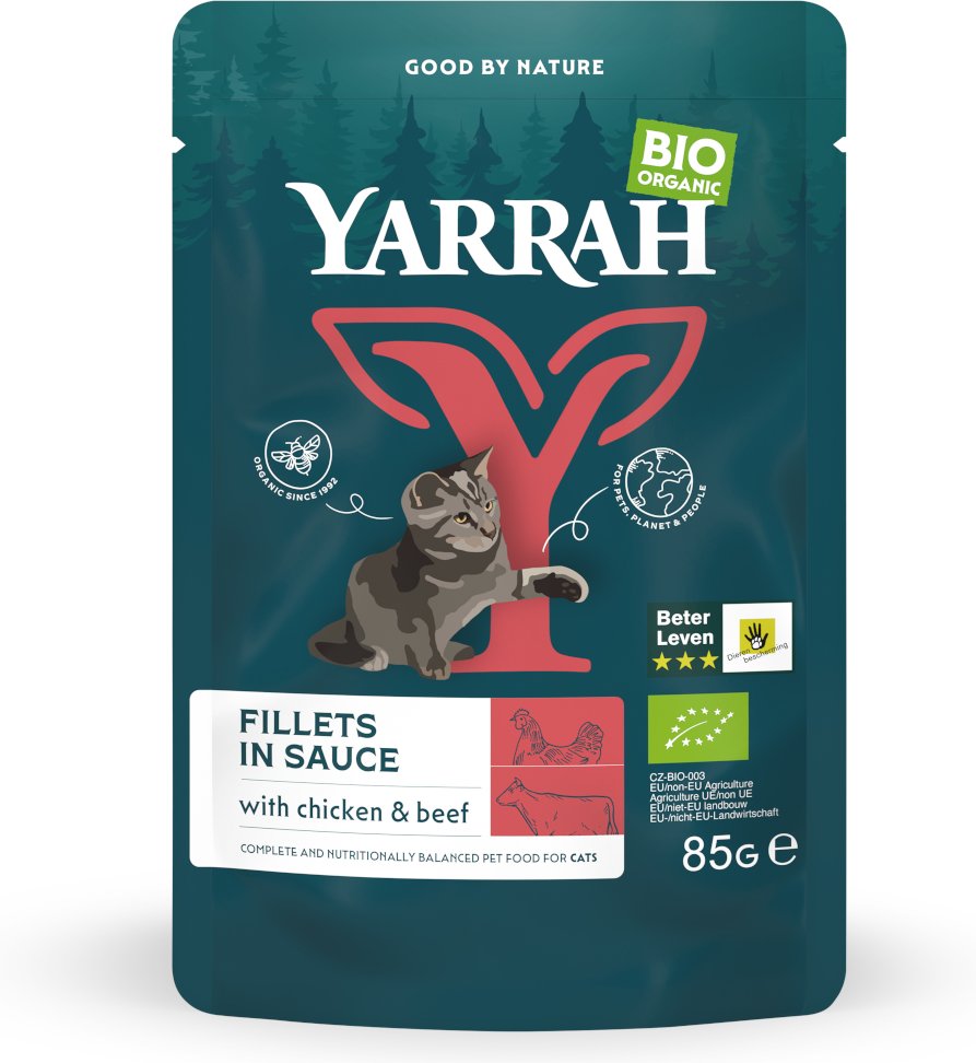 Yarrah Bio Filets in Soße 14 x 85 g - mit Bio-Rind