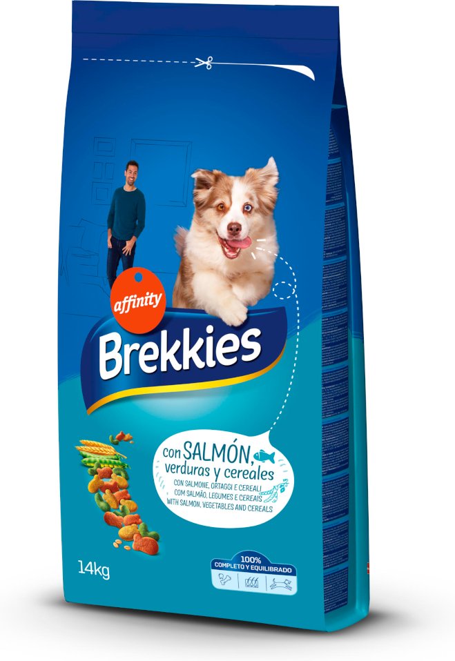 Brekkies Dog mit Lachs - 14 kg