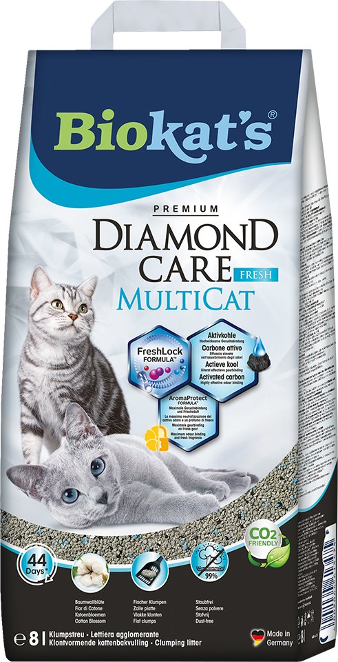 Biokat's Diamond Care MultiCat Fresh Katzenstreu - 8 l