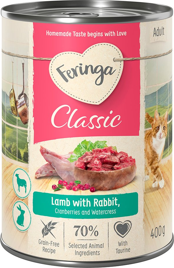 Sparpaket Feringa Classic Meat Menü 12 x 400 g Lamm & Kaninchen