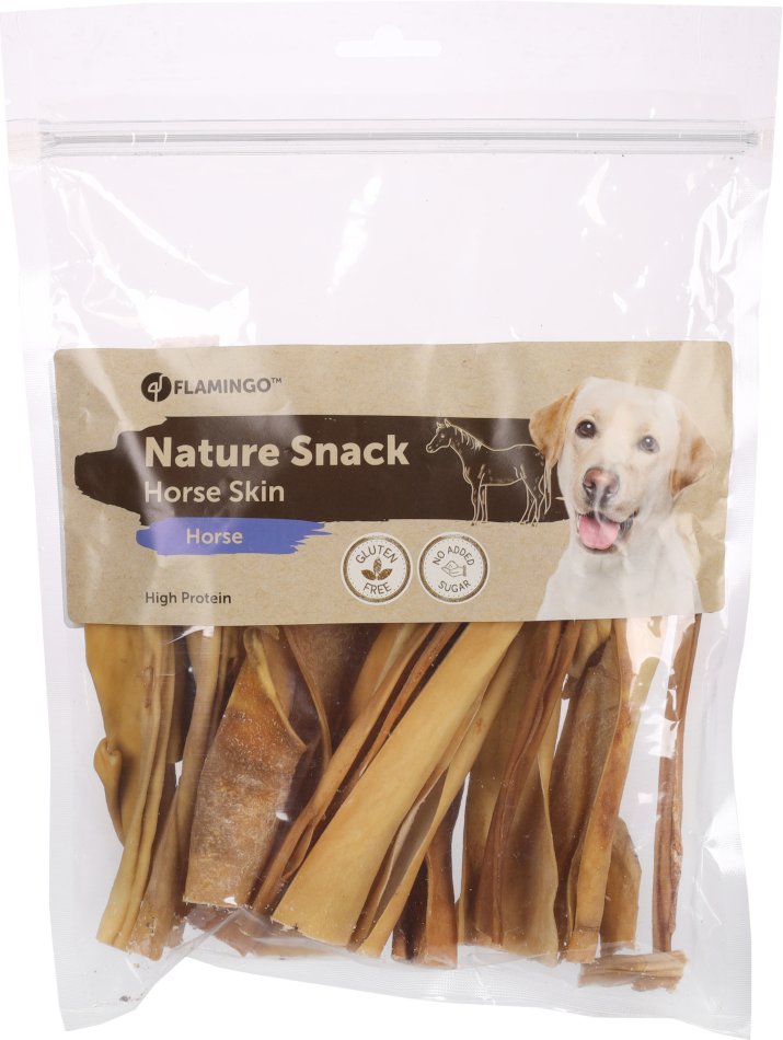 Flamingo Nature Snack Pferdehaut - Sparpaket: 2 x 200 g