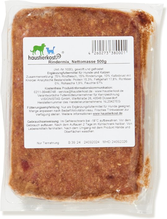Haustierkost Rindermix - 12 x 500 g