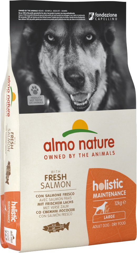 Sparpaket Almo Nature Holistic 2 x 12 kg - Large Mix: Huhn & Reis/ Lachs & Reis