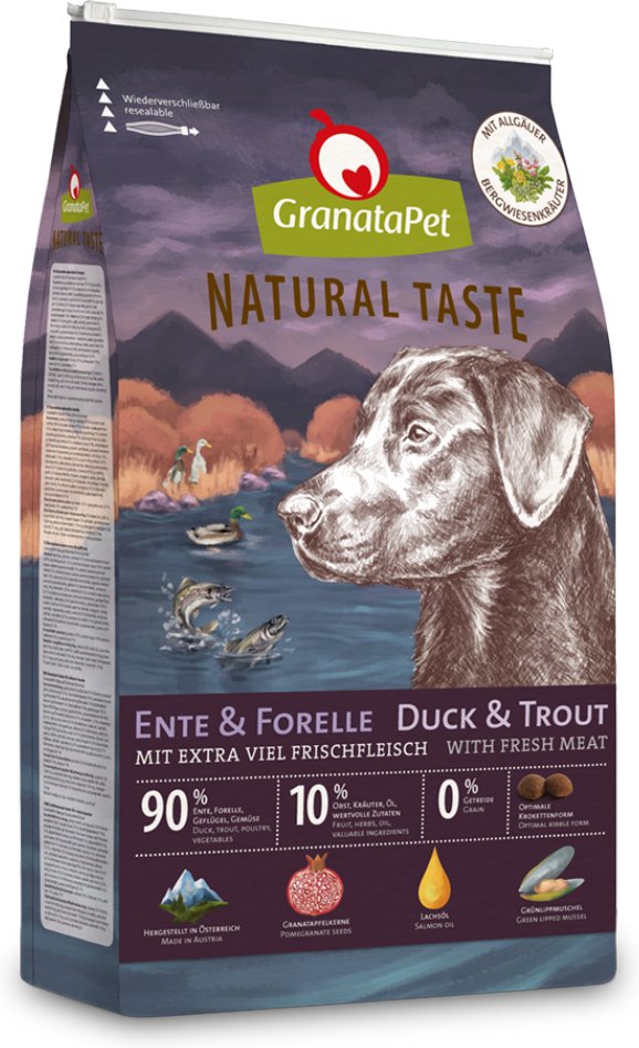 GranataPet Natural Taste Ente & Forelle - 12 kg