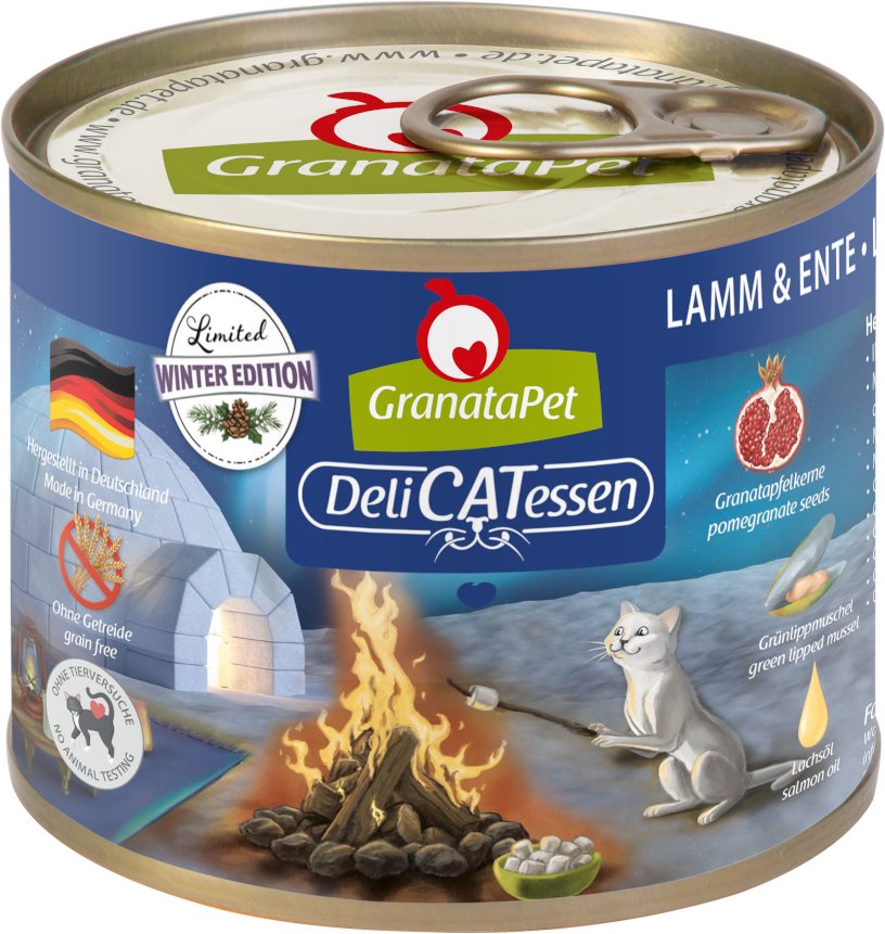 GranataPet DeliCatessen Limited Wintermenü - Sparpaket: Lamm & Ente (12 x 200 g)