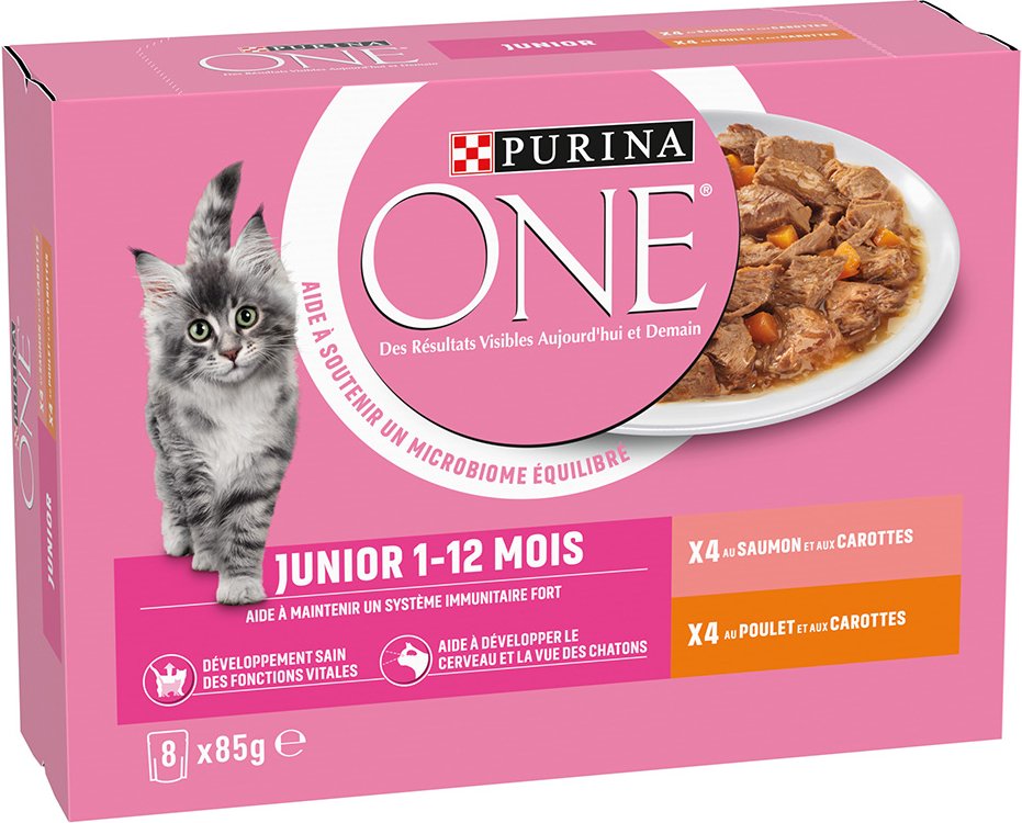 PURINA ONE Junior 8 x 85 g - Huhn & Lachs