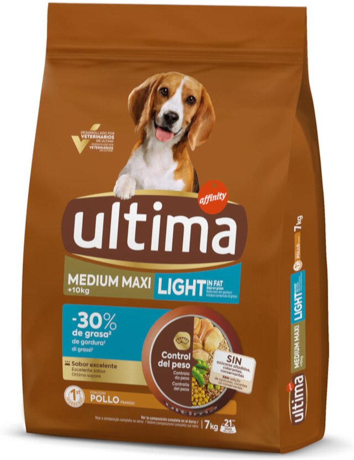 Ultima Medium / Maxi Light Adult Huhn - Sparpaket: 2 x 7 kg