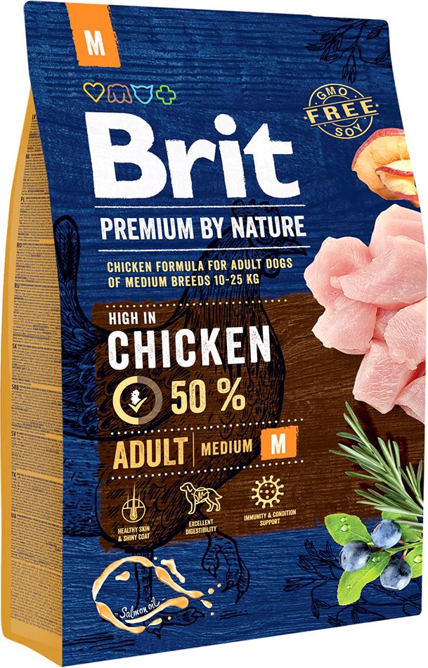 Brit Premium by Nature Adult Medium Breed mit Huhn - 3 kg