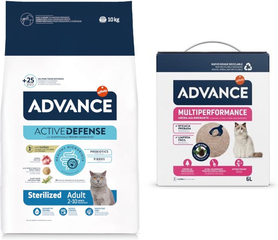 10 kg Advance Trockenfutter + 6 l Arena Multiperformance gratis! - Sterilized Truthahn