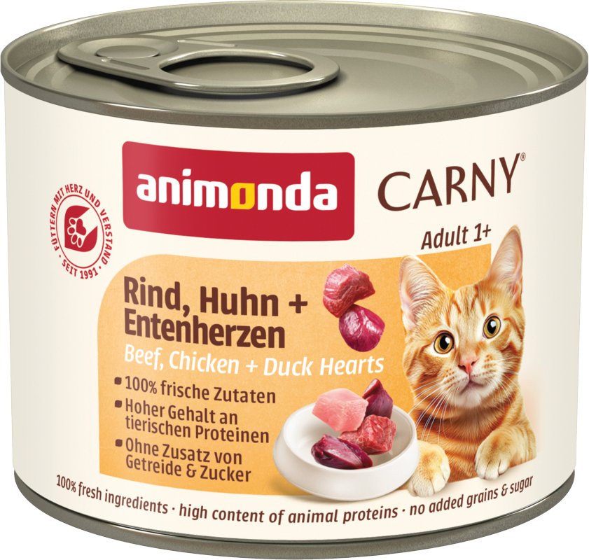 Sparpaket animonda Carny Adult 24 x 200 g - Mixpaket (Rind/Kabeljau & Rind/Pute/Shrimps)
