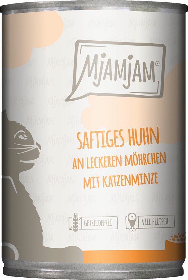 MjAMjAM 6 x 400 g - saftiges Huhn an leckeren Möhrchen