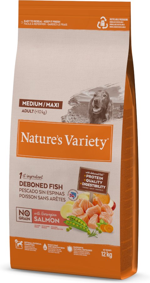 Nature's Variety No Grain Adult Medium/Maxi Lachs - 12 kg