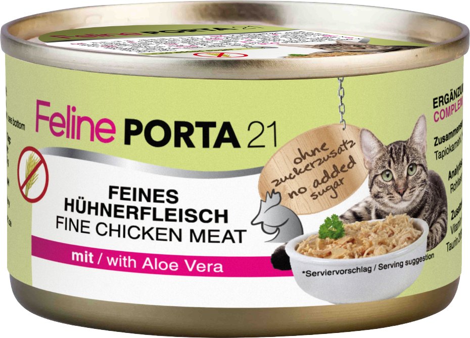 Feline Porta 21 6 x 90 g - Hühnerfleisch mit Aloe (getreidefrei)