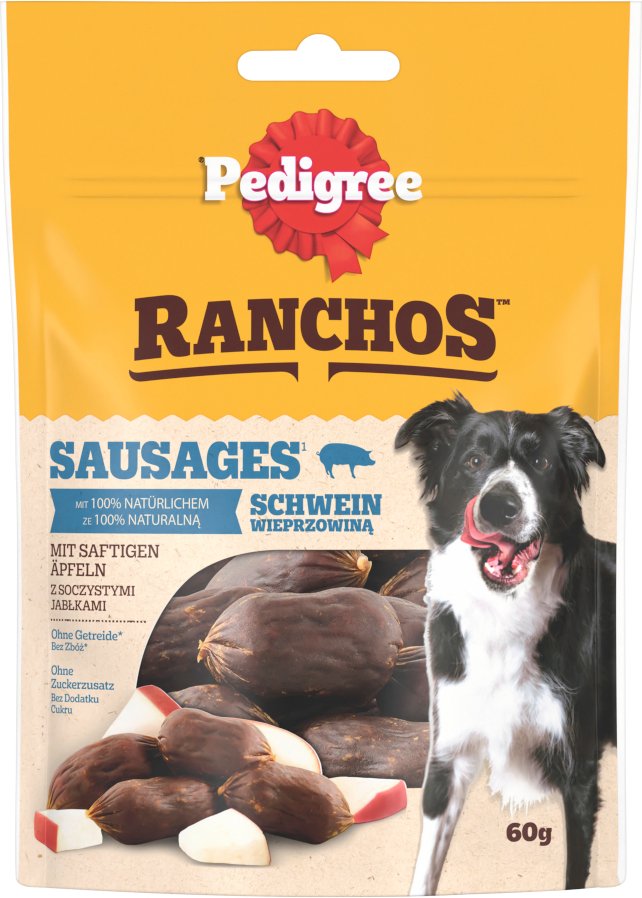 Pedigree Ranchos Würstchen - Sparpaket: Schwein & Apfel (7 x 60 g)