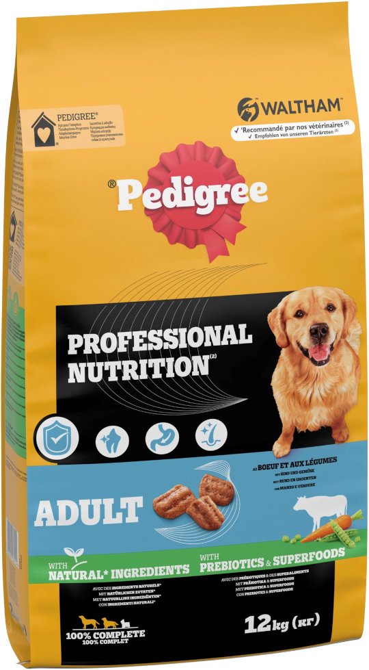 Pedigree Professional Nutrition Adult mit Rind & Gemüse - 12 kg