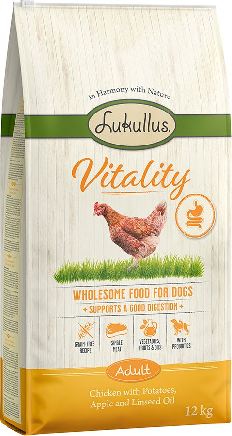 Lukullus Vitality Unterstützung der Verdauung: Huhn (getreidefrei) - 12 kg