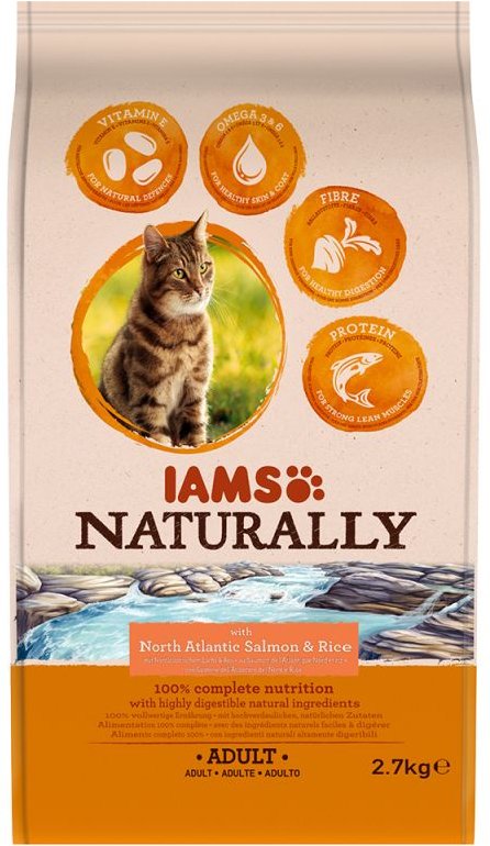 Thumbnail - IAMS Naturally Cat Adult Lachs - 2,7 kg