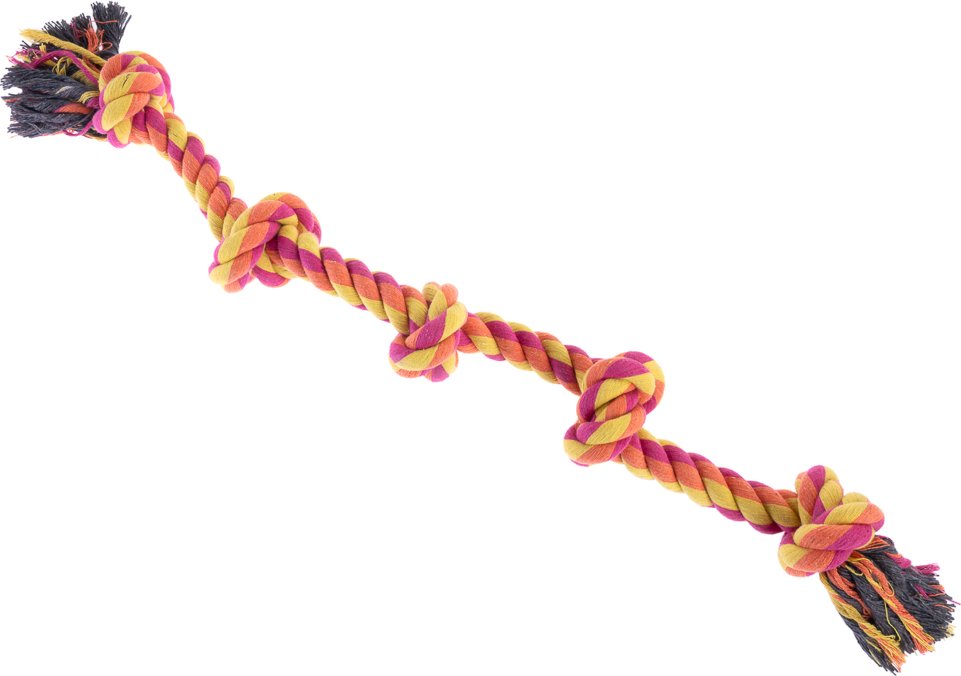 Nomad Tales Hundespielzeug Buntes Tau - ca. Ø 3,5 x L 86 cm